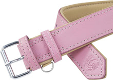 Load image into Gallery viewer, Riparo Genuine Leather Padded Dog Collar - Pink