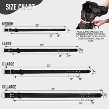 Load image into Gallery viewer, Dog Collar - Genuine Leather Dog Collar - Heavy Duty Hardware for Large and Extra Large Dog Breeds - Black