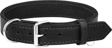 Load image into Gallery viewer, Dog Collar - Genuine Leather Dog Collar - Heavy Duty Hardware for Large and Extra Large Dog Breeds - Black