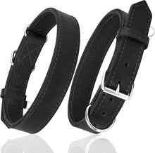 Load image into Gallery viewer, Dog Collar - Genuine Leather Dog Collar - Heavy Duty Hardware for Large and Extra Large Dog Breeds - Black