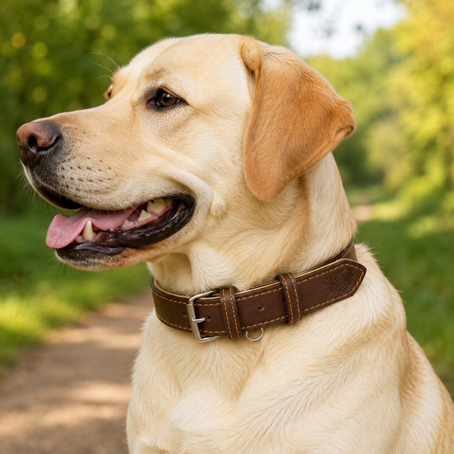 Padded Leather Dog Collar