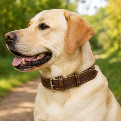 Padded Leather Dog Collar
