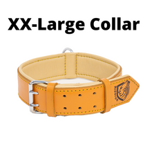 Load image into Gallery viewer, Riparo Genuine Leather Padded Dog Collar - Camel
